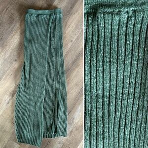 Free People Ribbed Green Maxi Skirt